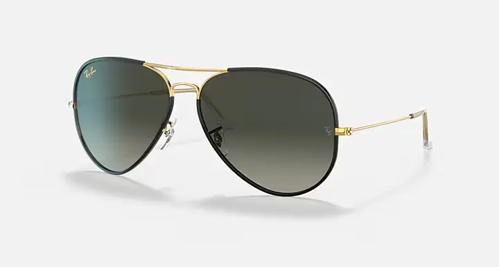 Ray-Ban Aviator Full Color Black on Gold Legend