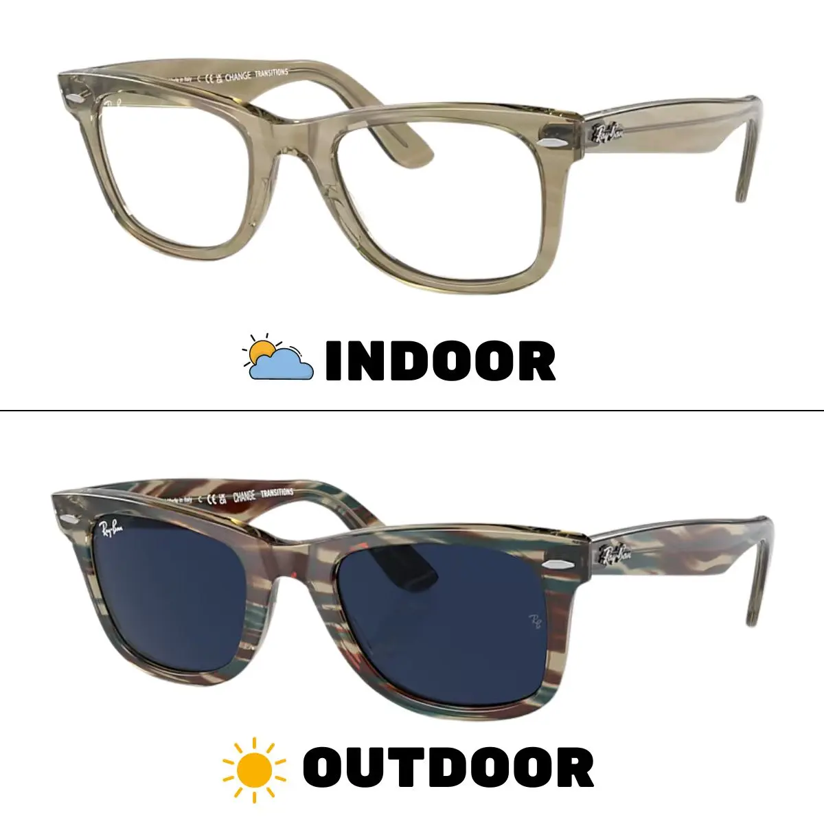 Ray-Ban RB2140 với tròng chuyển màu