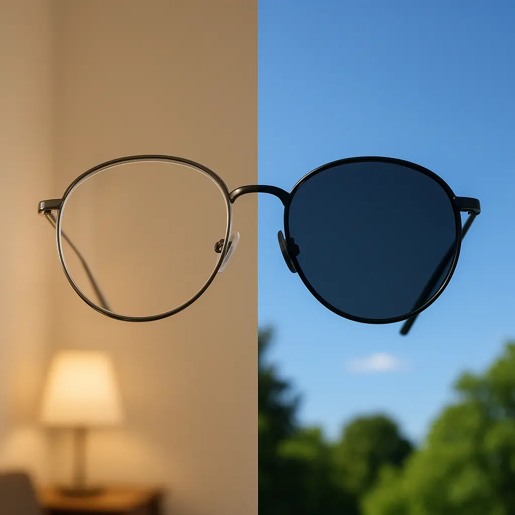 Kính Photochromic thay đổi màu tự động
