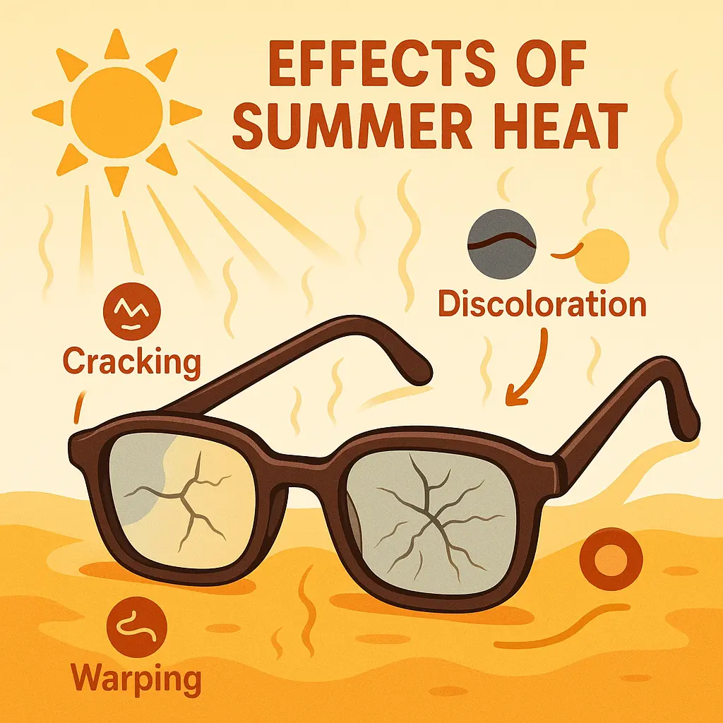 Tác động nhiệt độ cao lên tròng kính polycarbonate