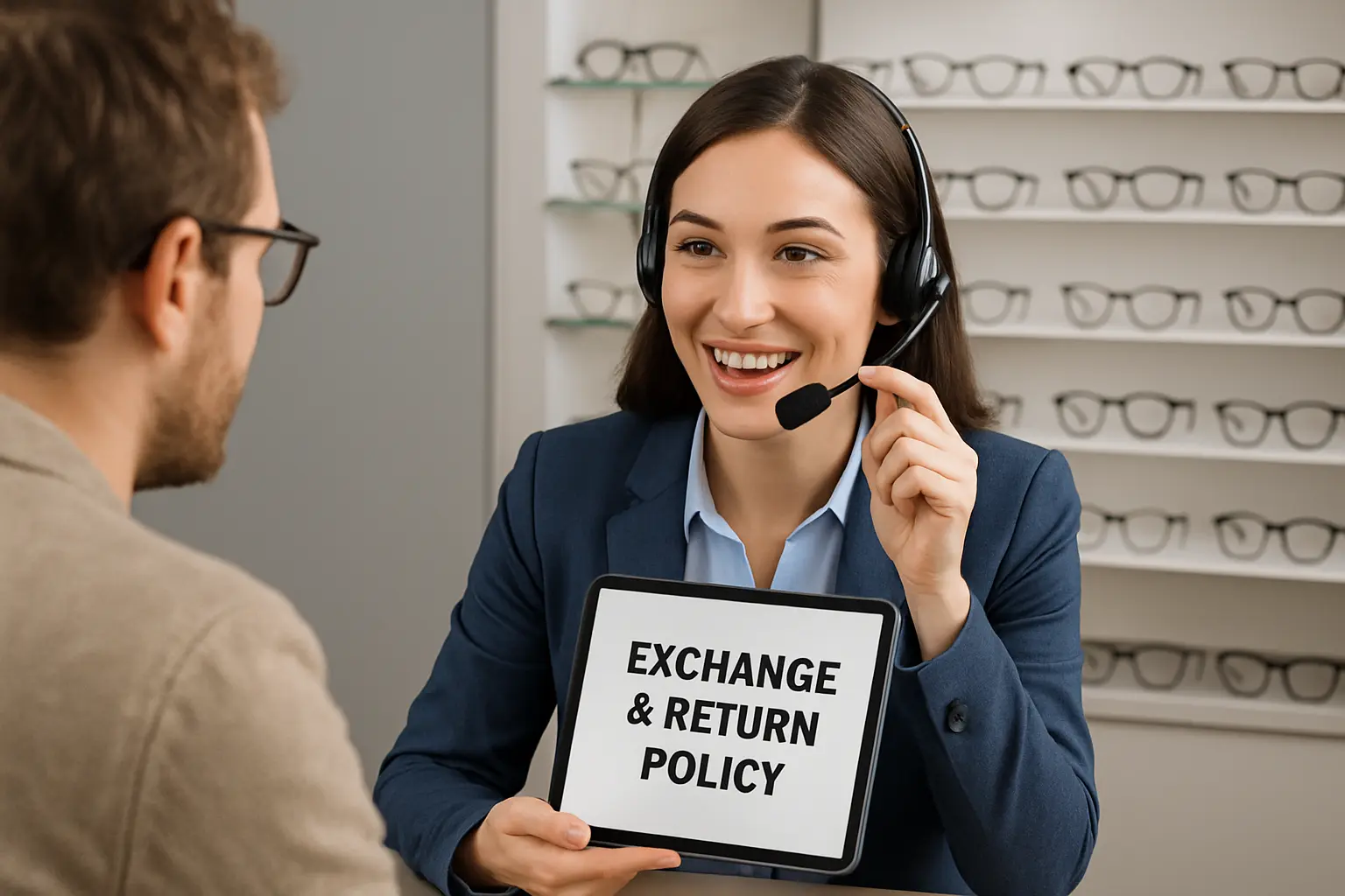 Trao đổi thông tin với cửa hàng kính online