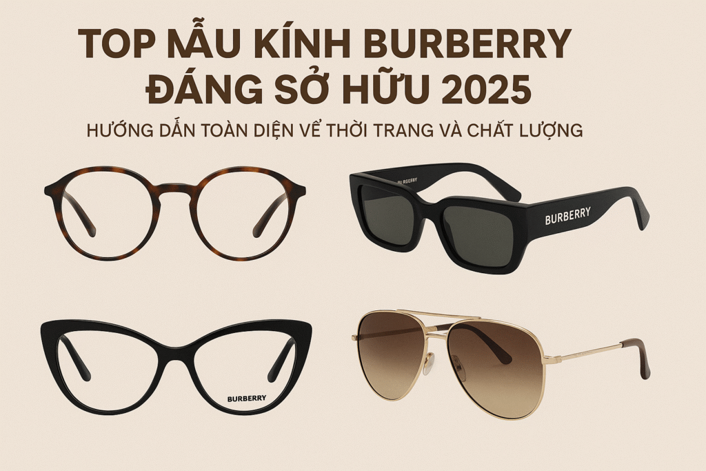 Top 9 Mẫu Kính Burberry Đáng Sở Hữu 2025: Hướng Dẫn Chọn Kính Cao Cấp