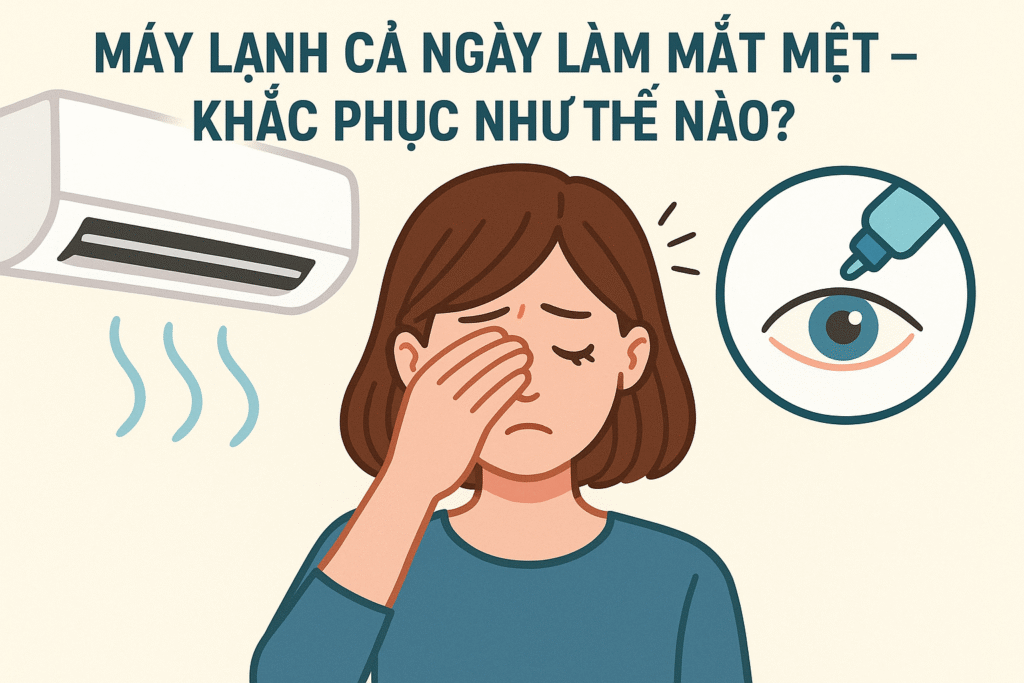 Máy Lạnh Cả Ngày Làm Mắt Mệt Mỏi: Nguyên Nhân & 8 Giải Pháp Hiệu Quả