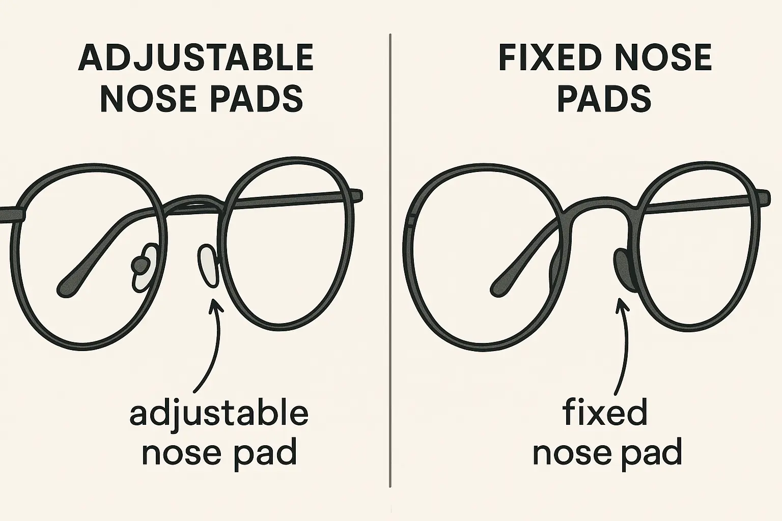 Pad mũi điều chỉnh cho kính cận cao độ