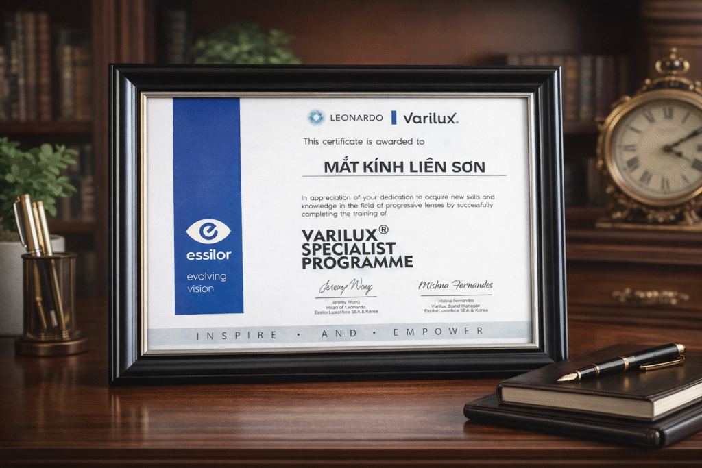 Giấy Chứng Nhận Tròng Varilux Essilor: Tiêu Chuẩn ISO 13485 | Liên Sơn Optic