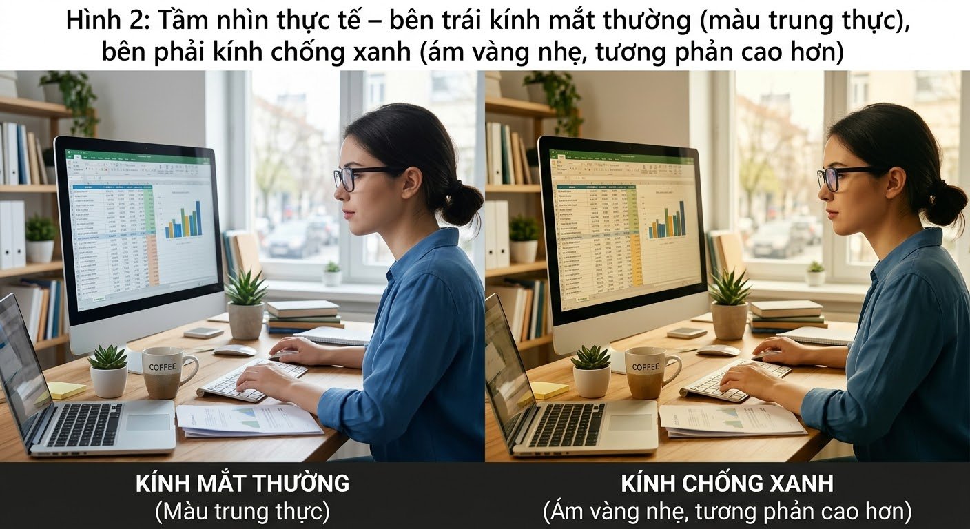 Nguyên lý lớp phủ quang học chống ánh sáng xanh