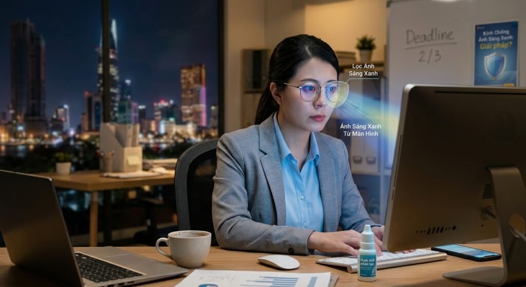 Tròng kính chống ánh sáng xanh: Chiêu trò marketing hay giải pháp thật sự?