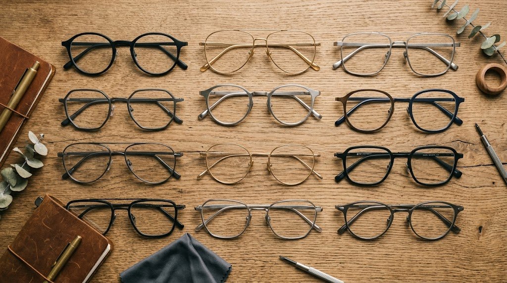 Người đeo gọng kính titan trong môi trường làm việc chuyên nghiệp