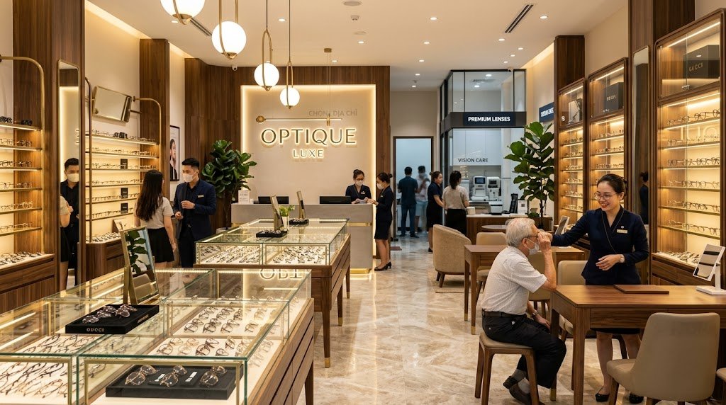 Cửa hàng kính mắt uy tín với trang thiết bị đo mắt hiện đại