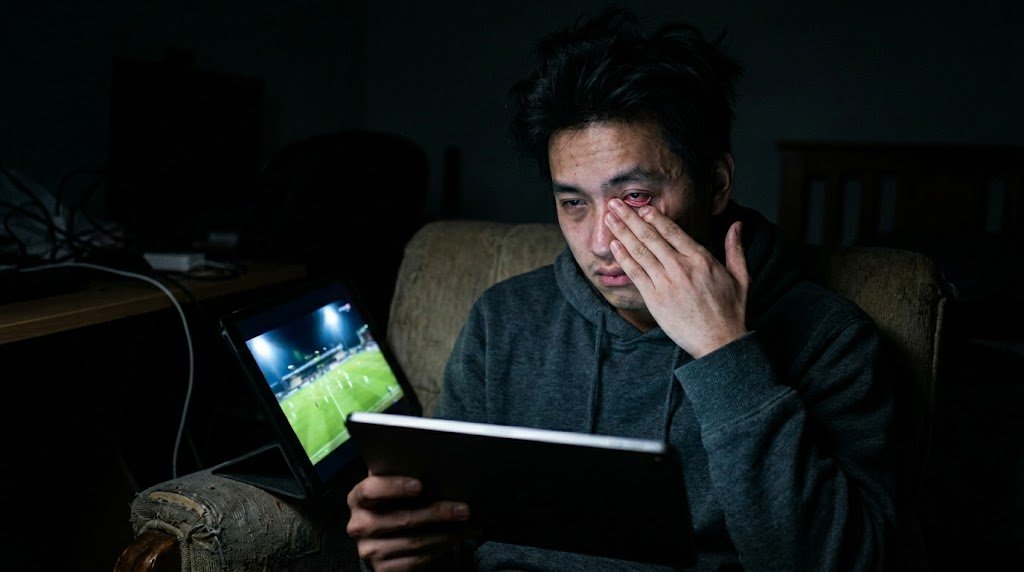 Bí kíp bảo vệ mắt khi xem bóng đá World Cup quy tắc 20-20-20 massage mắt