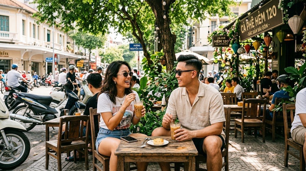 Team Lượn Lờ thưởng thức cà phê phố phường dịp lễ 30/4