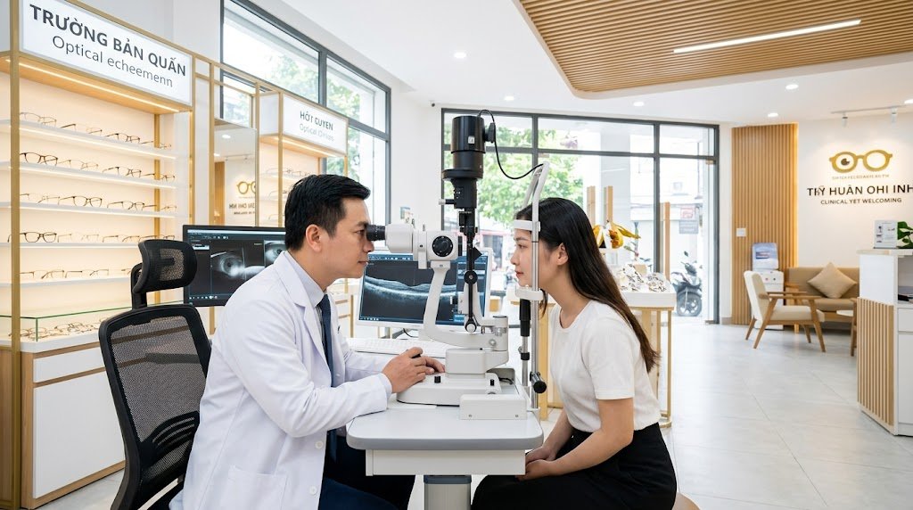 Quy trình đo mắt chuyên nghiệp tại Liên Sơn Optic với máy móc hiện đại