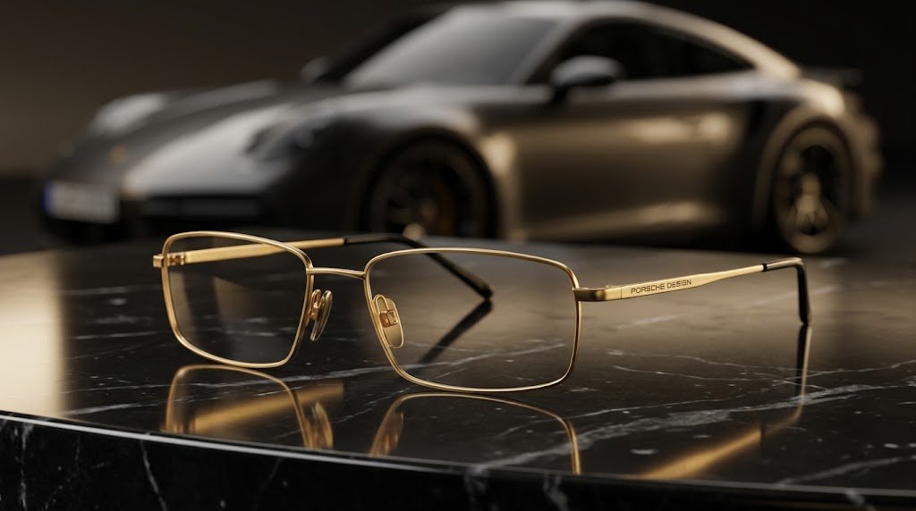 Gọng kính Porsche Design P8257 A vàng nguyên khối 18K solid gold 750 biểu tượng xa xỉ
