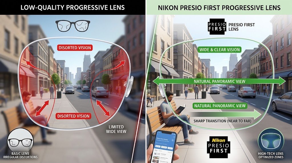 Công nghệ tối ưu hóa bề mặt kỹ thuật số của tròng kính Nikon Presio First