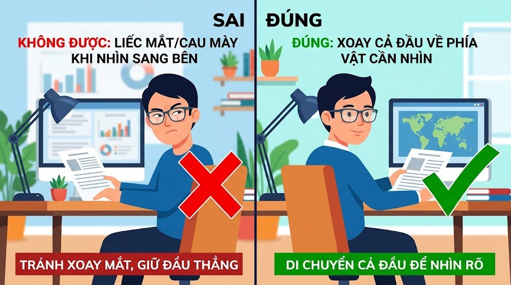 4 bí quyết vàng giúp quen kính đa tròng nhanh chóng — xoay đầu, đồng bộ ánh nhìn, đeo từ sáng sớm và kiên trì