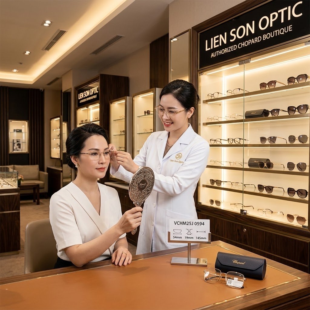 Showroom Mắt Kính Liên Sơn – tư vấn và đo khám gọng kính Chopard chuyên nghiệp tại TP.HCM