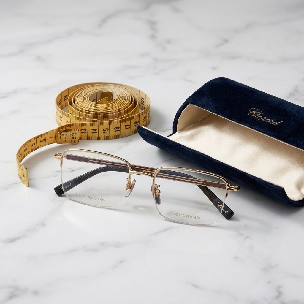 Thông số kỹ thuật gọng kính Chopard – đọc số đo Lens Width, Bridge và Temple Length