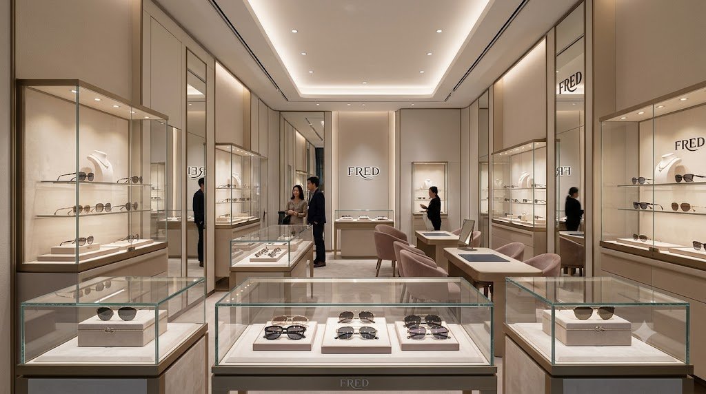 Showroom kính FRED chính hãng tại Liên Sơn Optic – không gian trưng bày xa xỉ phẩm cao cấp TP.HCM